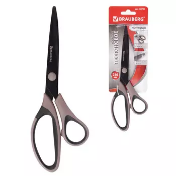 ножницы BRAUBERG Heavy duty 165 мм титановое покрытие 2-х сторонняя заточка