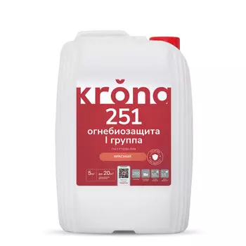 огнебиозащита KRONA 251 красная 5 кг, арт.66320094