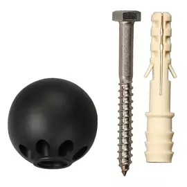 ограничитель для двери шар черный 1шт