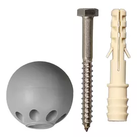 ограничитель для двери шар серый 1шт