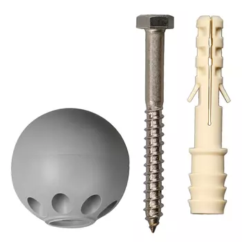 ограничитель для двери шар серый 1шт