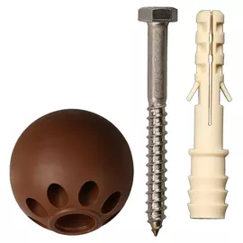 ограничитель для двери шар темно-коричневый 1шт