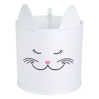 корзина для хранения eva HOME Funny киса 240х240х220мм 8л полиэстер белый