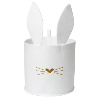 корзина для хранения eva HOME Funny заяц 240х240х220мм 8л полиэстер белый