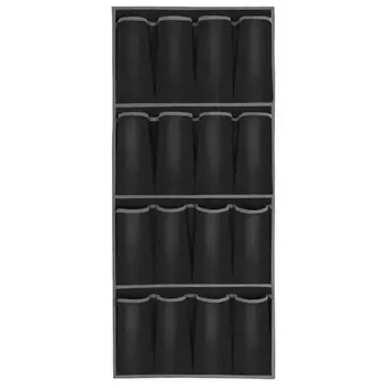 органайзер для хранения РЫЖИЙ КОТ Black 16 карманов 45х103см подвесной спанбонд черный