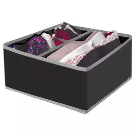 органайзер для хранения РЫЖИЙ КОТ Black 3 секции 28х28х13см спанбонд черный