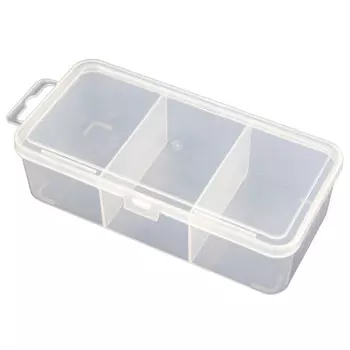 органайзер для мелочей 155х80х45мм 3 отделения прозрачный