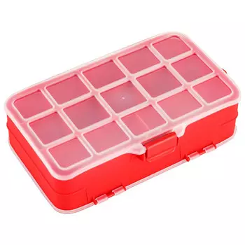 органайзер для мелочей BLOCKER EXPERT 8" 15 отделений двухсторонний 205х130х60мм красный