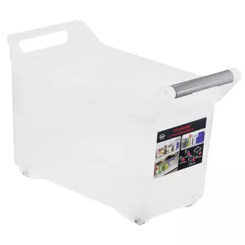 органайзер IDEA 10,5л 38x18x26см с ручкой на колесах пластик