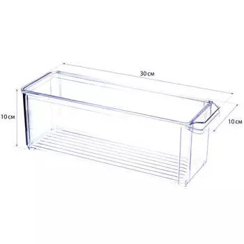 органайзер IDEA 10х30х10см 2,9л с крышкой для холодильника пластик