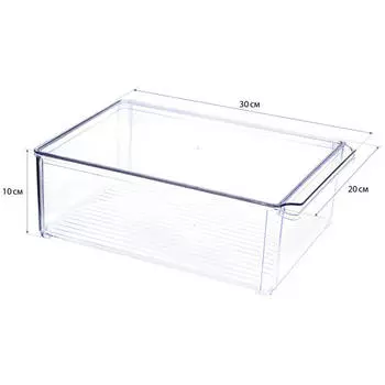 органайзер IDEA 20х30х10см 5,8л с крышкой для холодильника пластик