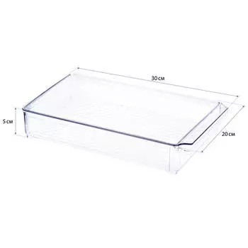 органайзер IDEA 20х30х5см 2,9л с крышкой для холодильника пластик