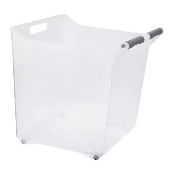 органайзер IDEA 35,5л 38x38x38см с ручкой на колесах пластик