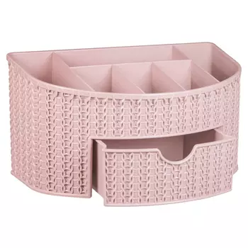 органайзер IDEA Вязание чайная роза 12х23х14см с ящиком пластик