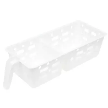 органайзер ПОЛИМЕРБЫТ 2 секции 31,5х12х8см пластик белый