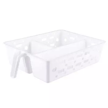 органайзер ПОЛИМЕРБЫТ 3 секции 33х23х8см пластик белый