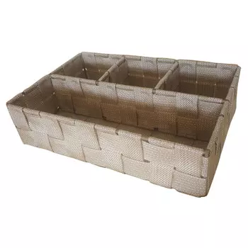 органайзер с 4 отсеками 260x175x65мм полипропилен бежевый