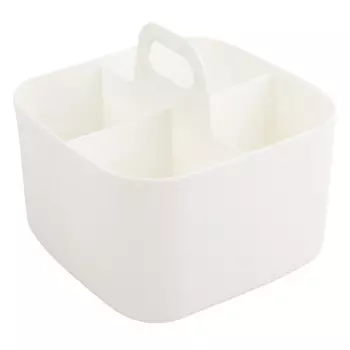 органайзер TODELIA 4 секции 16,3х16,3х15см пластик белый