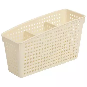 органайзер VIOLET Лофт 9,5х24,5x14см с перегородками пластик слоновая кость