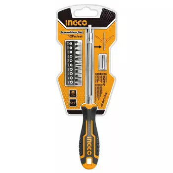 отвертка гибкая INGCO с битами 12шт