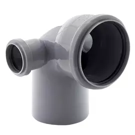 отвод для внутренней канализации 110мм 87гр с правым выходом 50мм