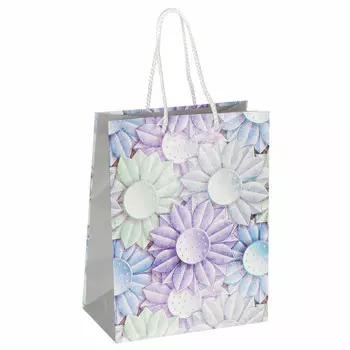 пакет подарочный (C) ЗОЛОТАЯ СКАЗКА Цветочная композиция 22,9х17,8x9,8см