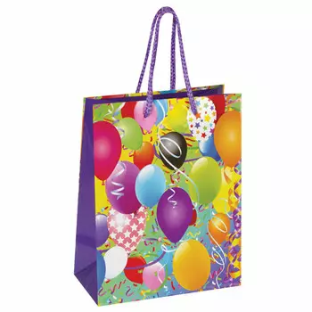 пакет подарочный (C) ЗОЛОТАЯ СКАЗКА Воздушные шары 22,9х17,8x9,8см