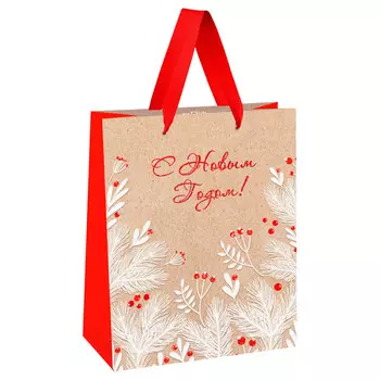 пакет подарочный MESHU Зимние ягоды 26х32х12см