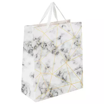 пакет подарочный ЗОЛОТАЯ СКАЗКА Golden Marble 26,5x12,7x33см