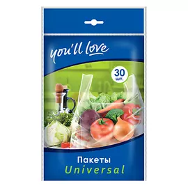пакеты для продуктов YOU'LL LOVE Universal 30 шт, 21х46 см, 16мкм