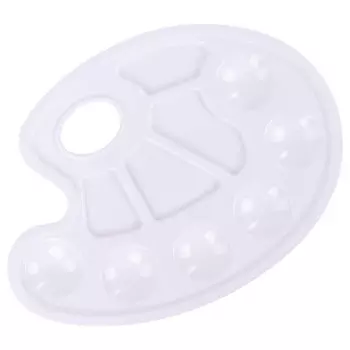 палитра для рисования овальная ПИФАГОР 10 ячеек