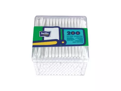 палочки гигиенические BELLA 200шт пластик