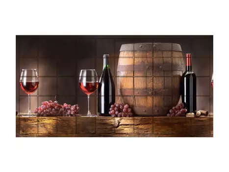 панель декоративная ПВХ кафель Вино 485х960мм