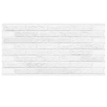 панель декоративная ПВХ кирпич Белоснежный 960х485мм
