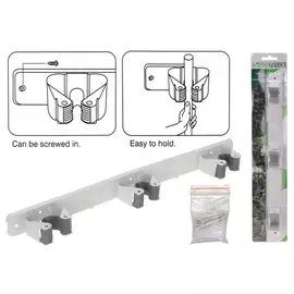 панель для хранения садового инструмента 3 ячейки 2 крюка