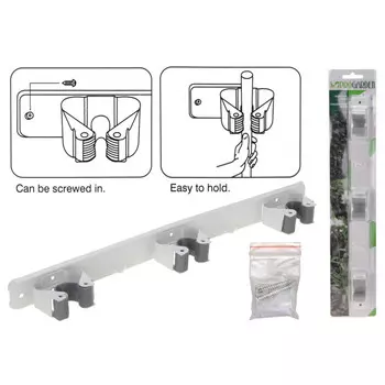 панель для хранения садового инструмента 3 ячейки 2 крюка