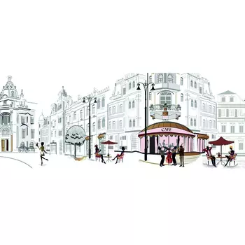 панель кухонная Уличное кафе 3000х600х1,5мм ПВХ