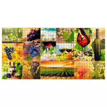 панель ПВХ Эконом Осень разноцветная 957х480х0,3 мм