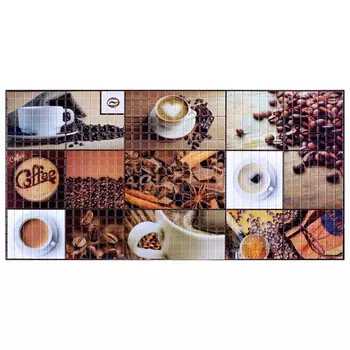 панель ПВХ Регул Декопан Мозаика Кофейня коричневая 957х480х0,3 мм