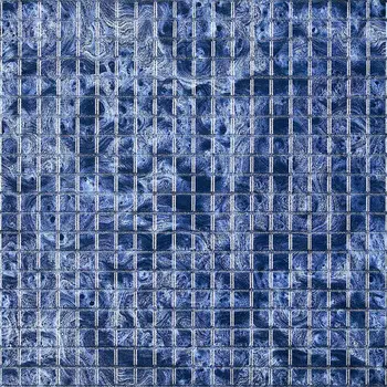 панель ПВХ Регул Декопан Мозаика Малахит серебро синяя 957 х480х0,4 мм