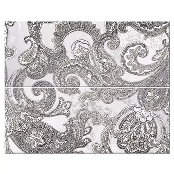панно настенное 40,2х50,5 SFUMATO GREY Paisley (из 2 пл) узор