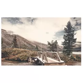 панно настенное 60х100 Зимний мост (Миф) стеклянное