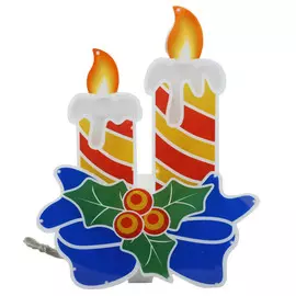 панно световое Свечи 50см 20LED теплый белый