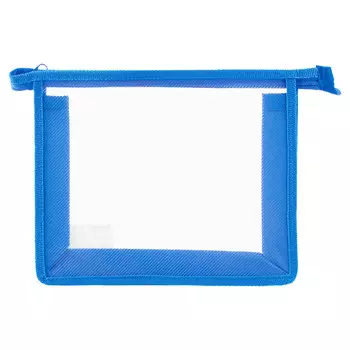 папка для тетрадей ПИФАГОР Mono А5 на молнии синий пластик