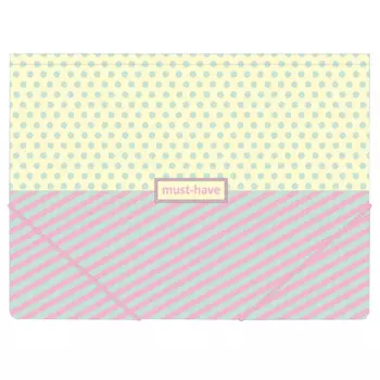 папка Горошек и полоска А4 на резинке