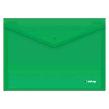 папка-конверт на кнопке Berlingo А4 180мкм зеленая
