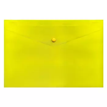 папка-конверт с кнопкой А4 INDEX желтая