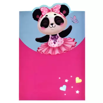 папка Панда- балерина А4 на липучке