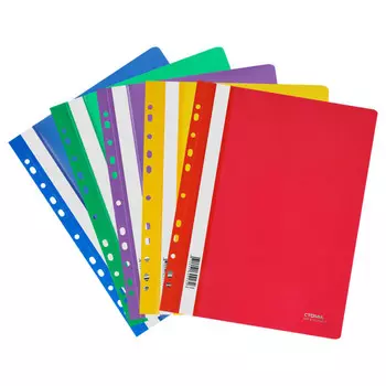 папка-скоросшиватель СТАММ А4 180мкм в асс-те пластик