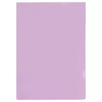 папка-уголок СТАММ А4 100мкм прозрачная фиолетовая пластик